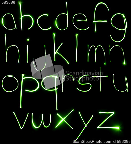 Image of Neon Lowercase Alpabet