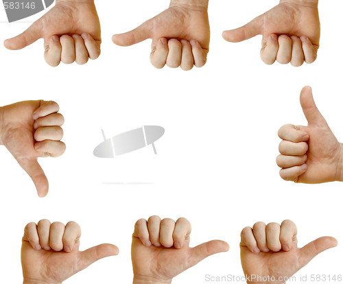Image of Hands showing each other