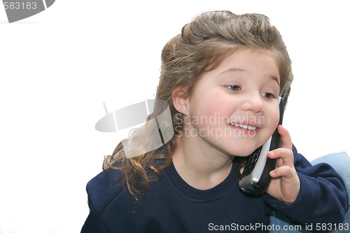 Image of Pretty girl on telephone