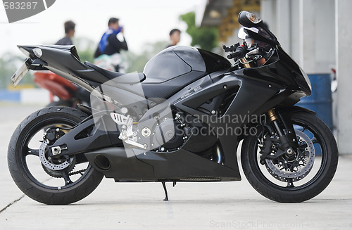 Image of Black motorbike