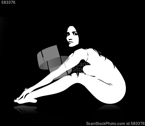 Image of Nude vector girl