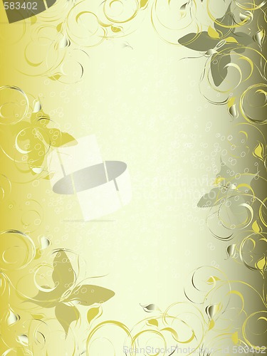 Image of Abstract background with floral ornament