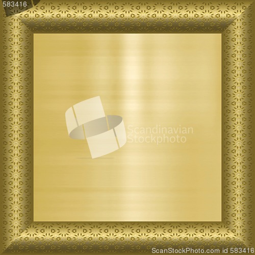 Image of gold background in frame