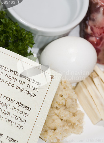 Image of symbolic passover seder plate