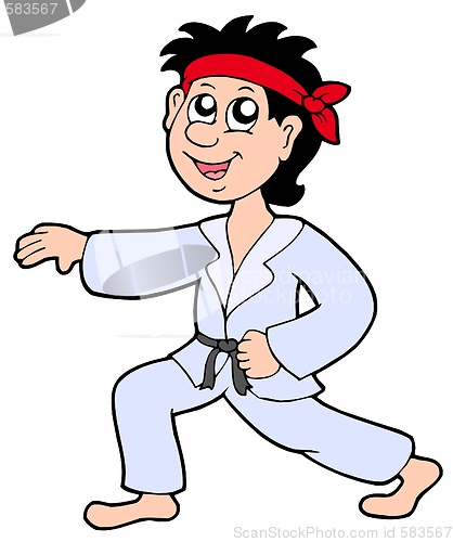Image of Cartoon karate boy