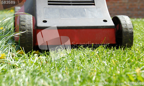 Image of Mower in grass