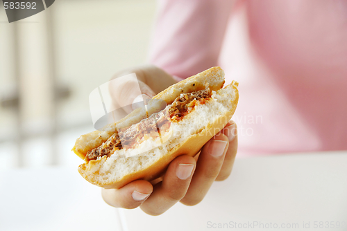 Image of Hamburger in hand