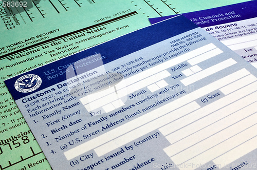 Image of Arriving in the USA: Customs forms