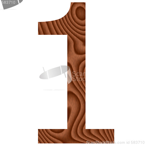 Image of Wooden Number 1