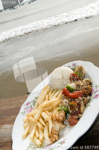 Image of mixed seafood kabob nicaragua