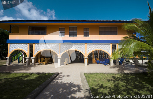 Image of hotel cabanas beach hammocks Corn Island Nicaragua