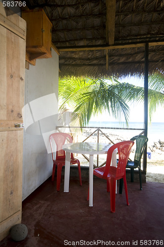 Image of native restaurant Corn Island Nicaragua beachfront