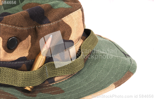 Image of Military Hat With Bullet