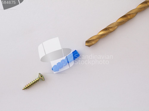 Image of Drill bit and screw