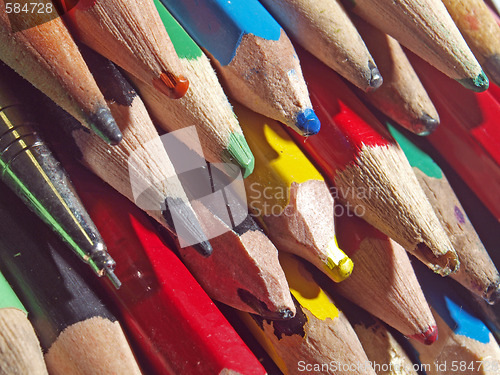 Image of Multicoloured pencils.   