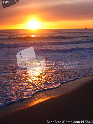 Image of Sunset at Orre beach in Norway