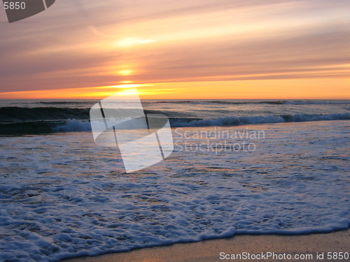 Image of Sunset at Orre beach in Norway