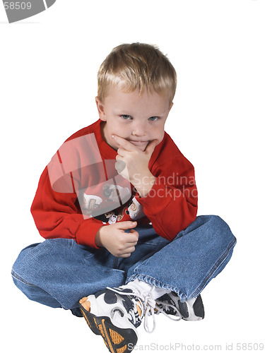 Image of thinking boy