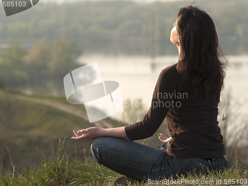 Image of Meditating woman