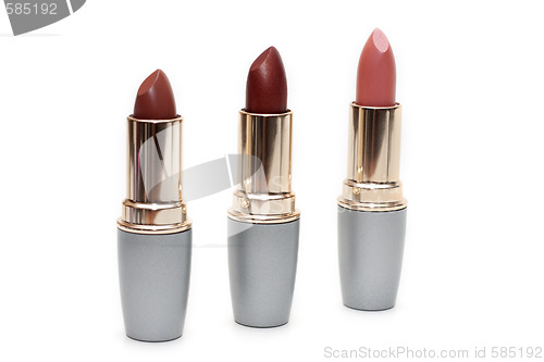 Image of Three feminine lipsticks