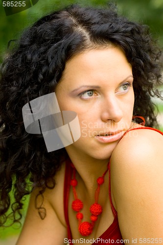 Image of beautiful brunet woman