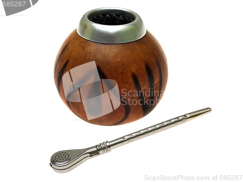 Image of Calabash and bombilla for Yerba Mate tea