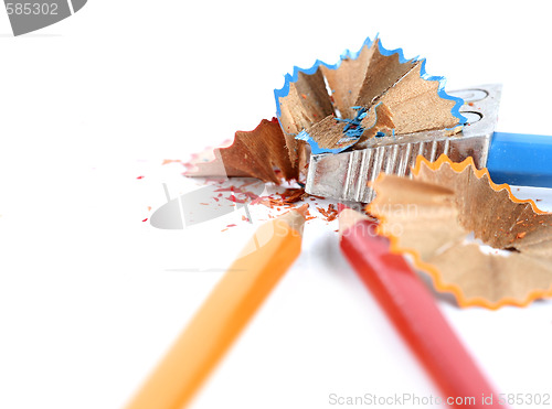 Image of Pencils and sharpener