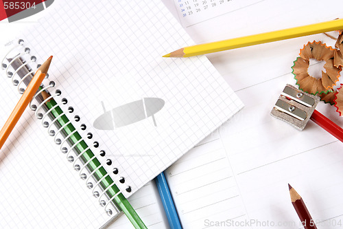 Image of Color pencil and agenda