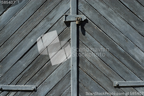 Image of Wooden door with lock