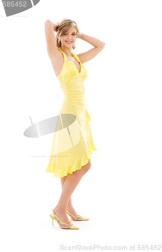 Image of lovely girl in yellow dress