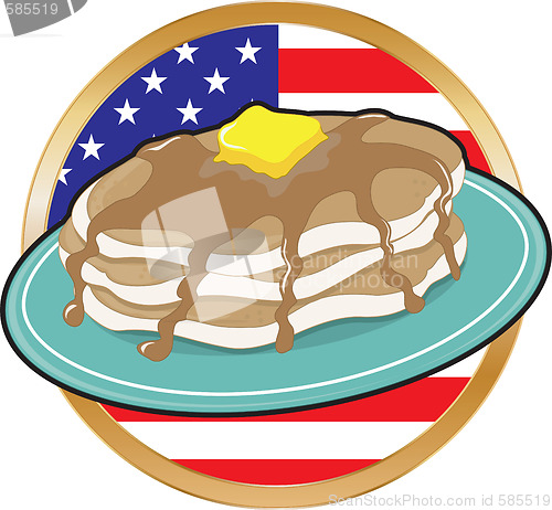 Image of Pancake American Flag