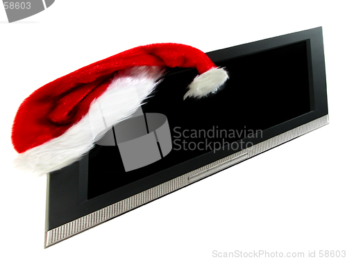 Image of Santa's hat and screen