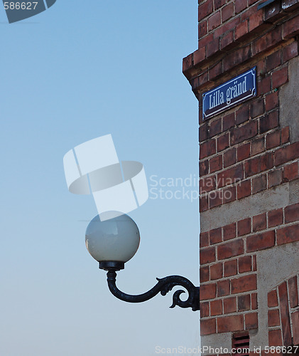 Image of Street lamp in a corner