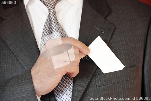 Image of Businessman with business card