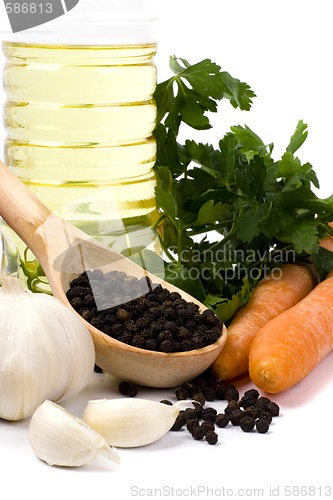 Image of vegetables and oil