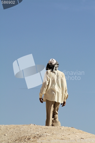 Image of Man alone in the desert