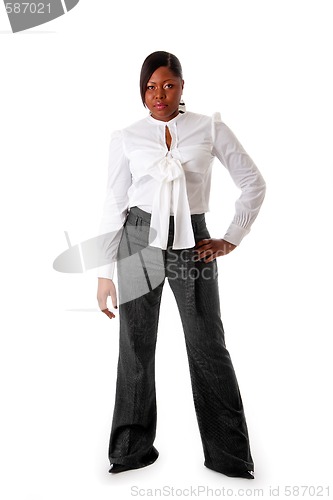 Image of Tough African business woman