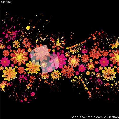 Image of floral ink splat