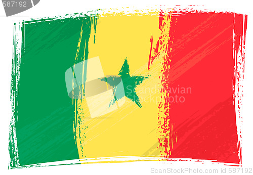 Image of Grunge Senegal flag