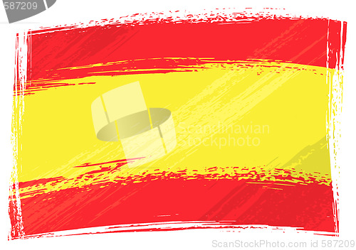 Image of Grunge Spain flag