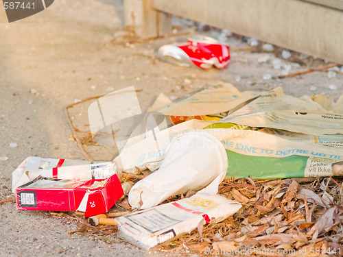 Image of Modern lifestyle - Rubbish lying in the street