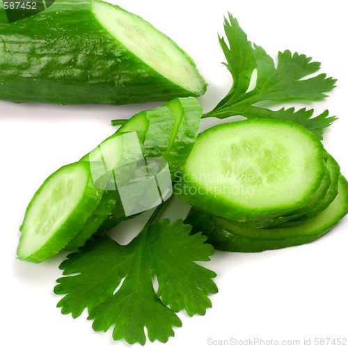 Image of cucumber with parsley