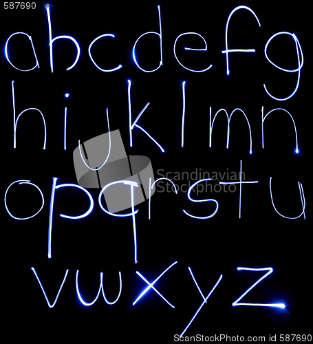 Image of Neon Lowercase Alpabet