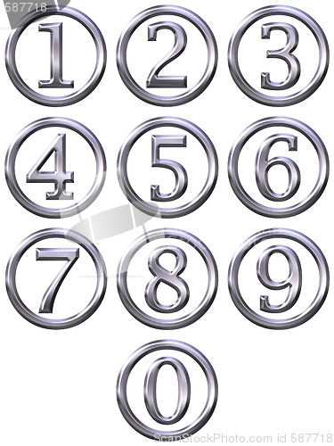 Image of 3D Silver Framed Numbers