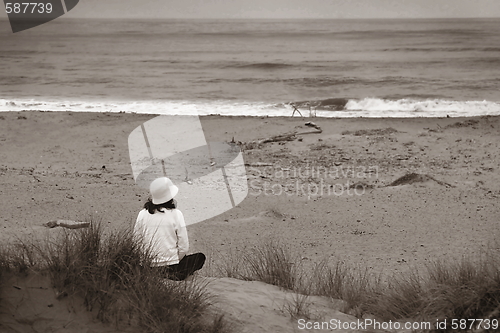 Image of Watching The Ocean (bw)