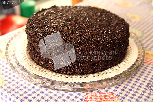 Image of tasty chocolate cake