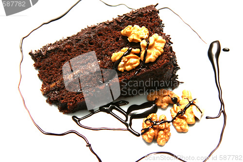 Image of tasty chocolate cake