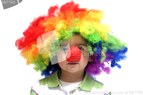 Image of Funny clown, child, girl