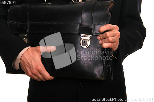 Image of businessman suitcase