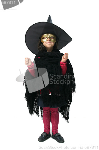 Image of witch over white background